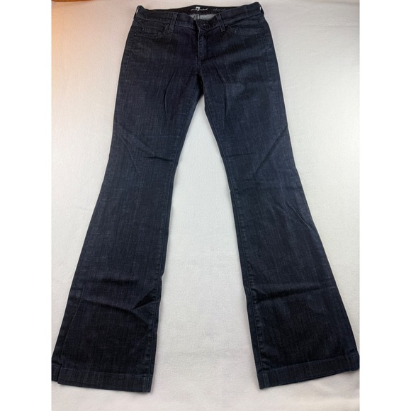 7 For All Mankind Charlize Flare Leg Dark Wash Women's Jeans - Picture 1 of 10